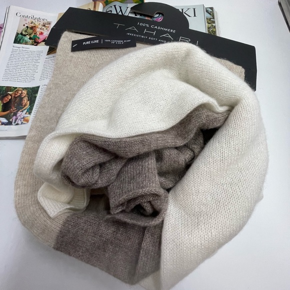 Tahari Accessories - NWT Tahari 100% cashmere scarf wrap 79”x23.5”